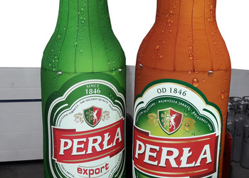 Reklama pneumatyczna - kopia produktu piwo Perła